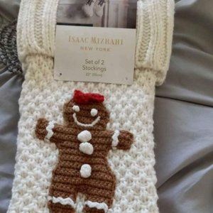 Isaac Mizrahi Boy & Girl Gingerbreadman Christmas stockings.